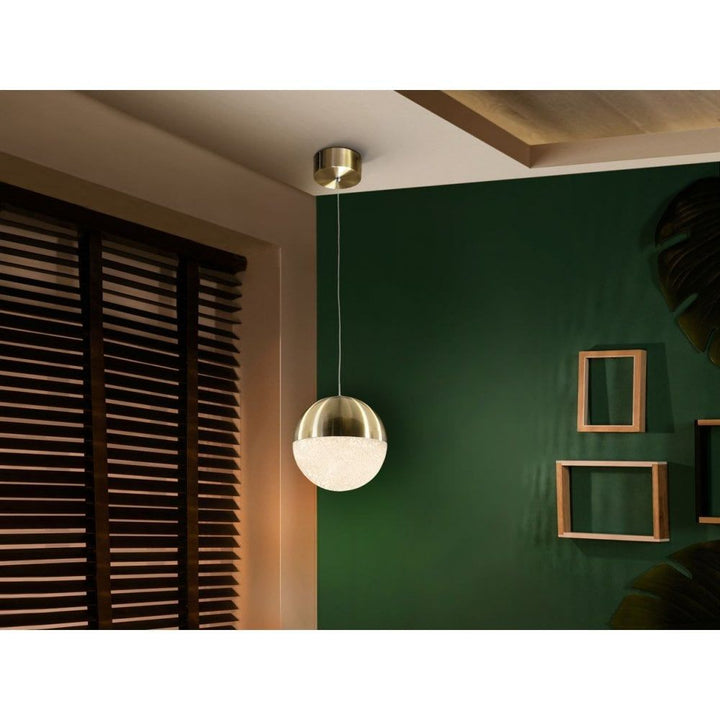 Schuller 793407 Sphere LED Pendant Light Satin Brass