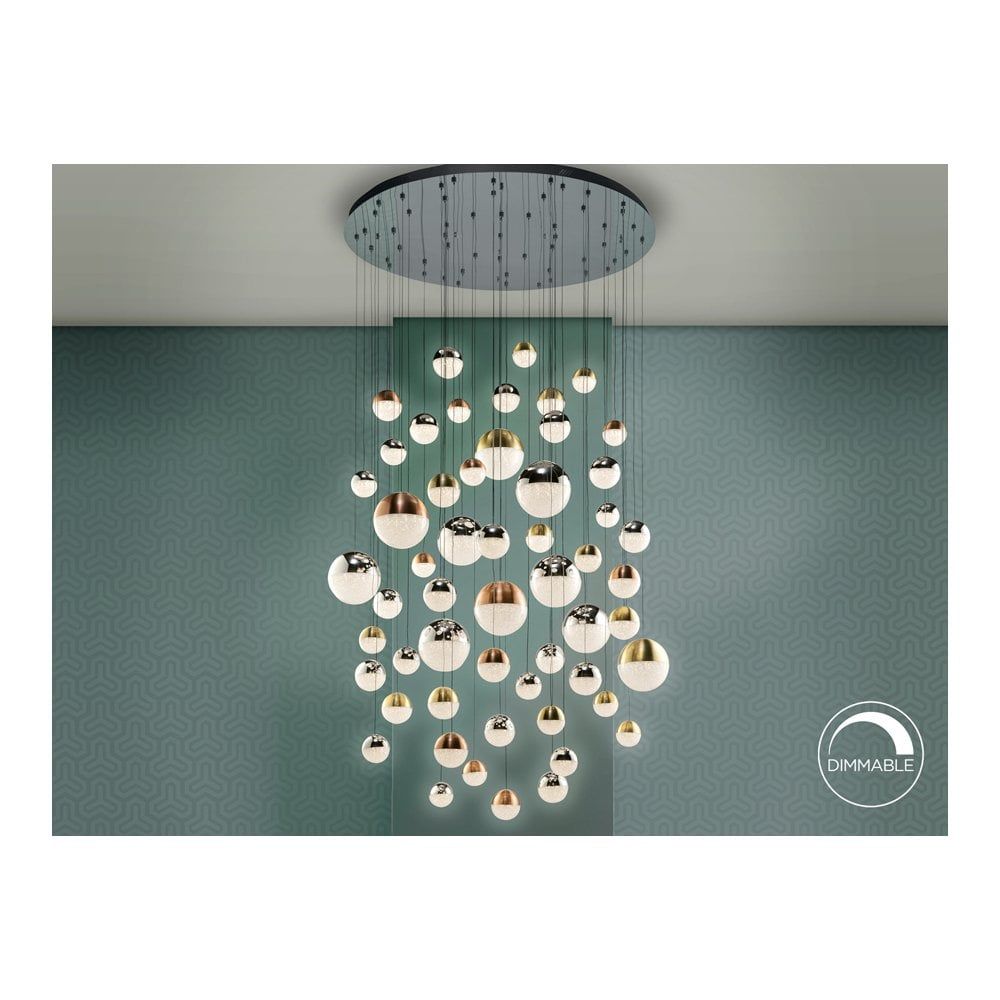 Schuller 794691 Sphere 55 LED Pendant Light Chrome