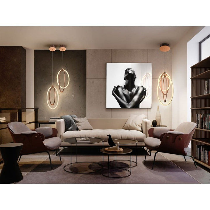 Schuller 814263 Ocellis LED Pendant Light Rose Gold