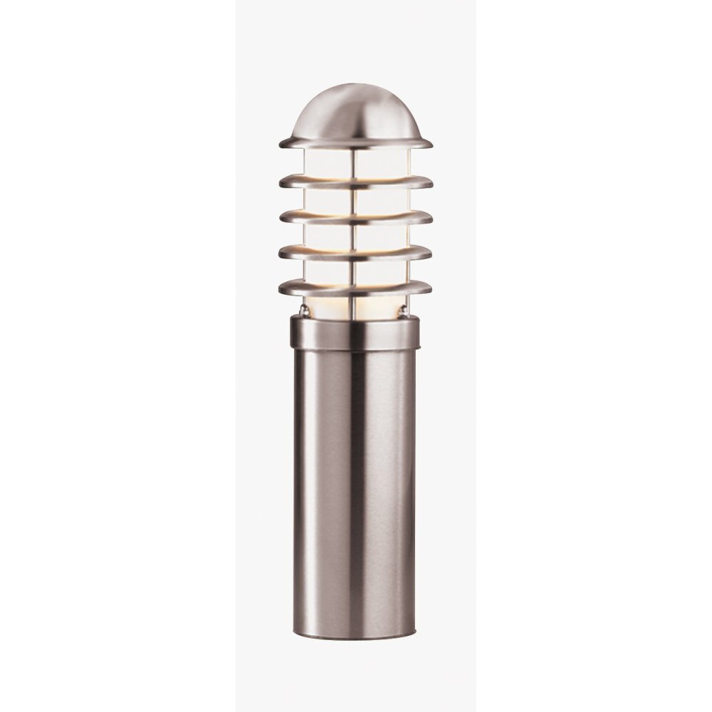 Searchlight 052-450 Louvre Outdoor - 1 Light Post (height 45cm) Stainless Steel White Shade