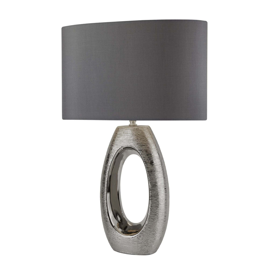 Searchlight 1213CC Artisan 1 Light Chrome Oval Base Table Lamp