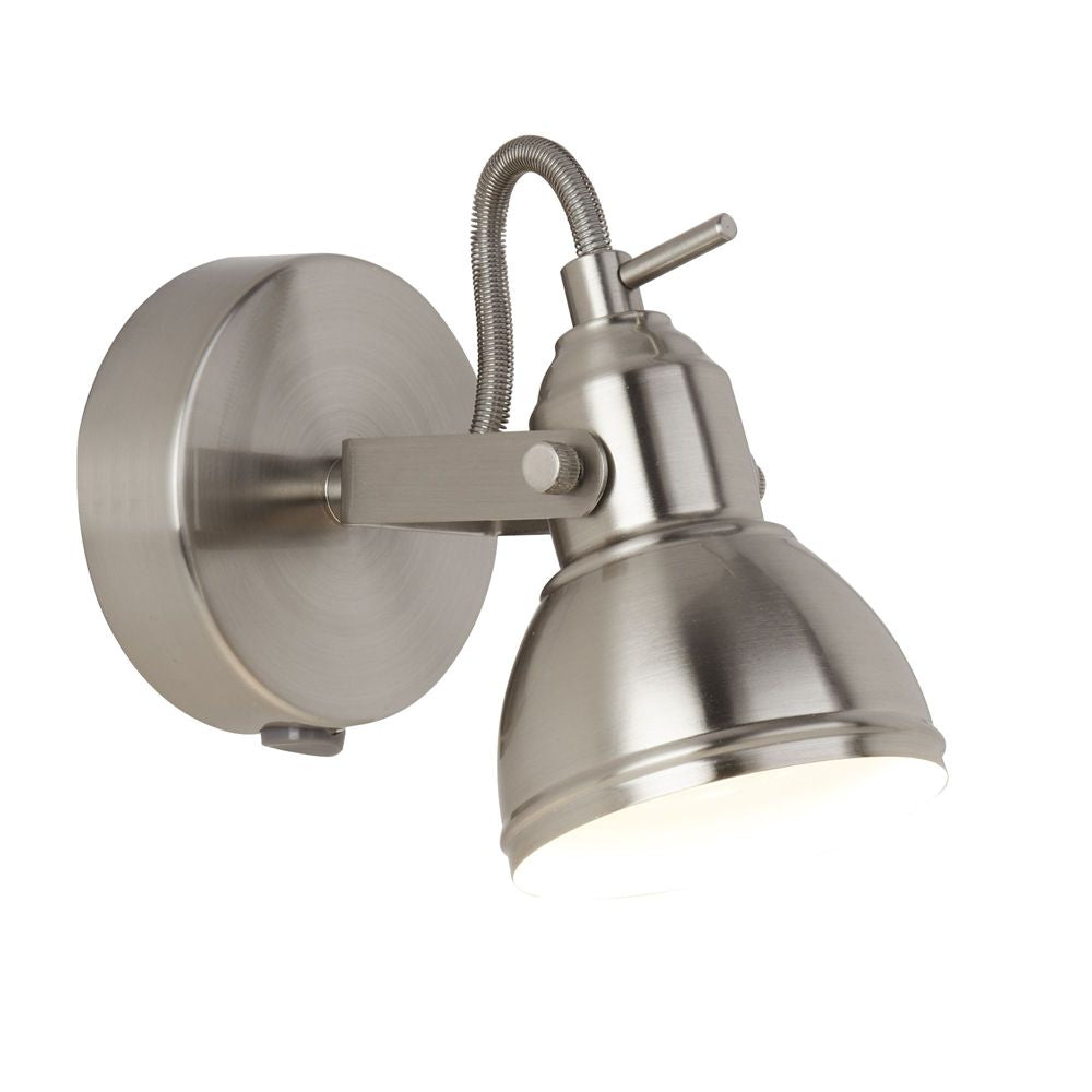 Searchlight 1541SS Focus - 1 Light Satin Silver Industrial Spotlight