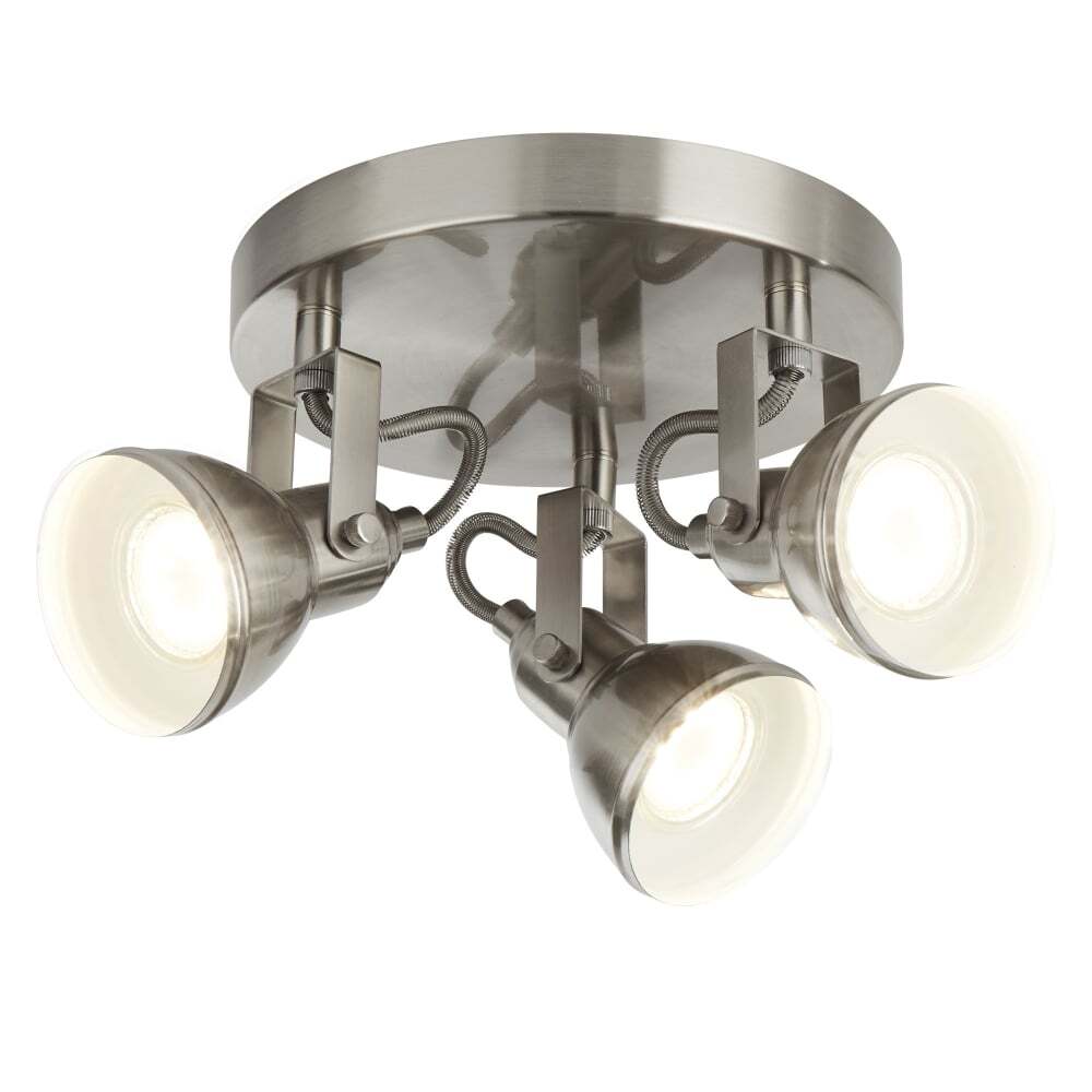 Searchlight 1543SS Focus - 3 Light Satin Silver Industrial Spotlight Disc