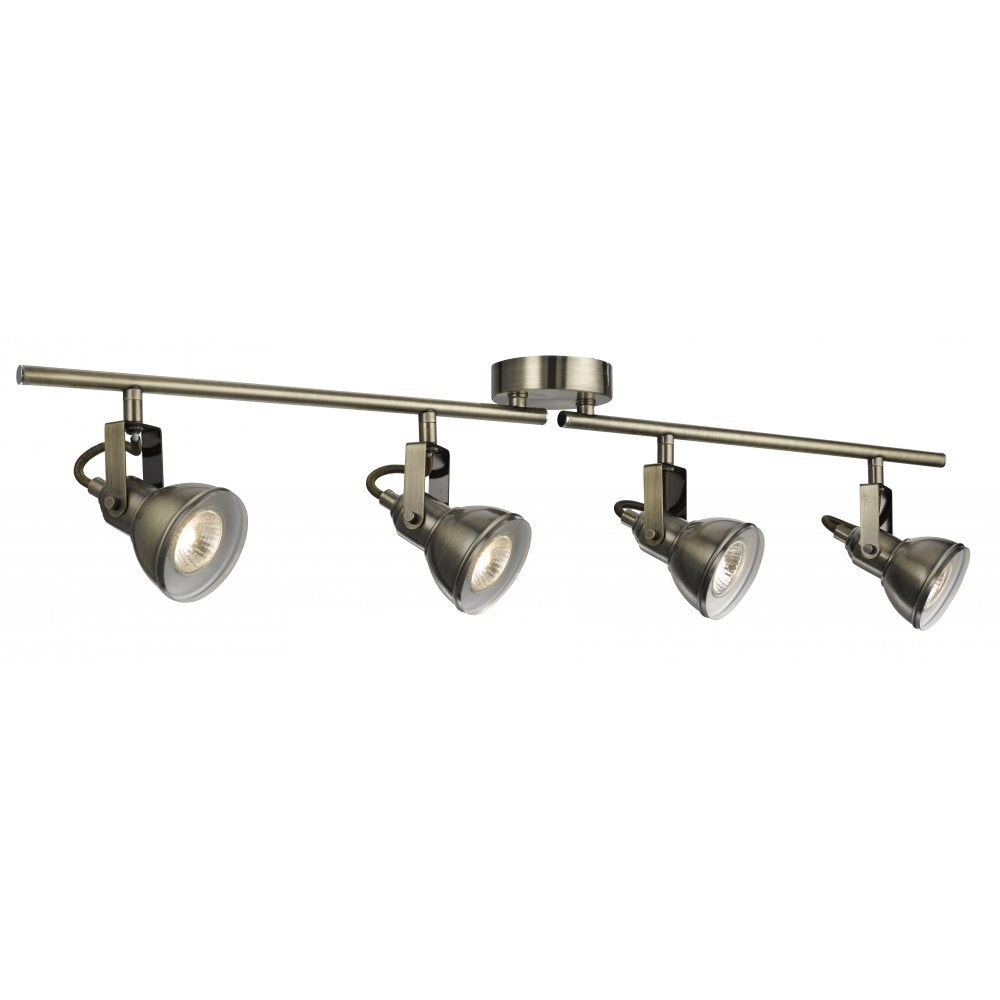 Searchlight 1544AB | Focus 4-Light Spotlight | Antique Brass Split-bar
