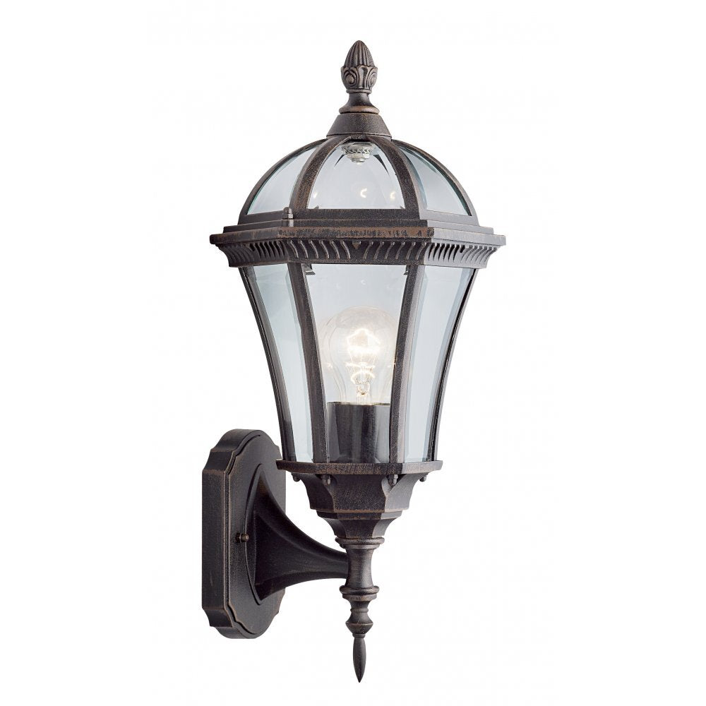Searchlight 1565 Capri - 1 Light Outdoor W/bracket (up Light) Rustic Brown Clear Glass
