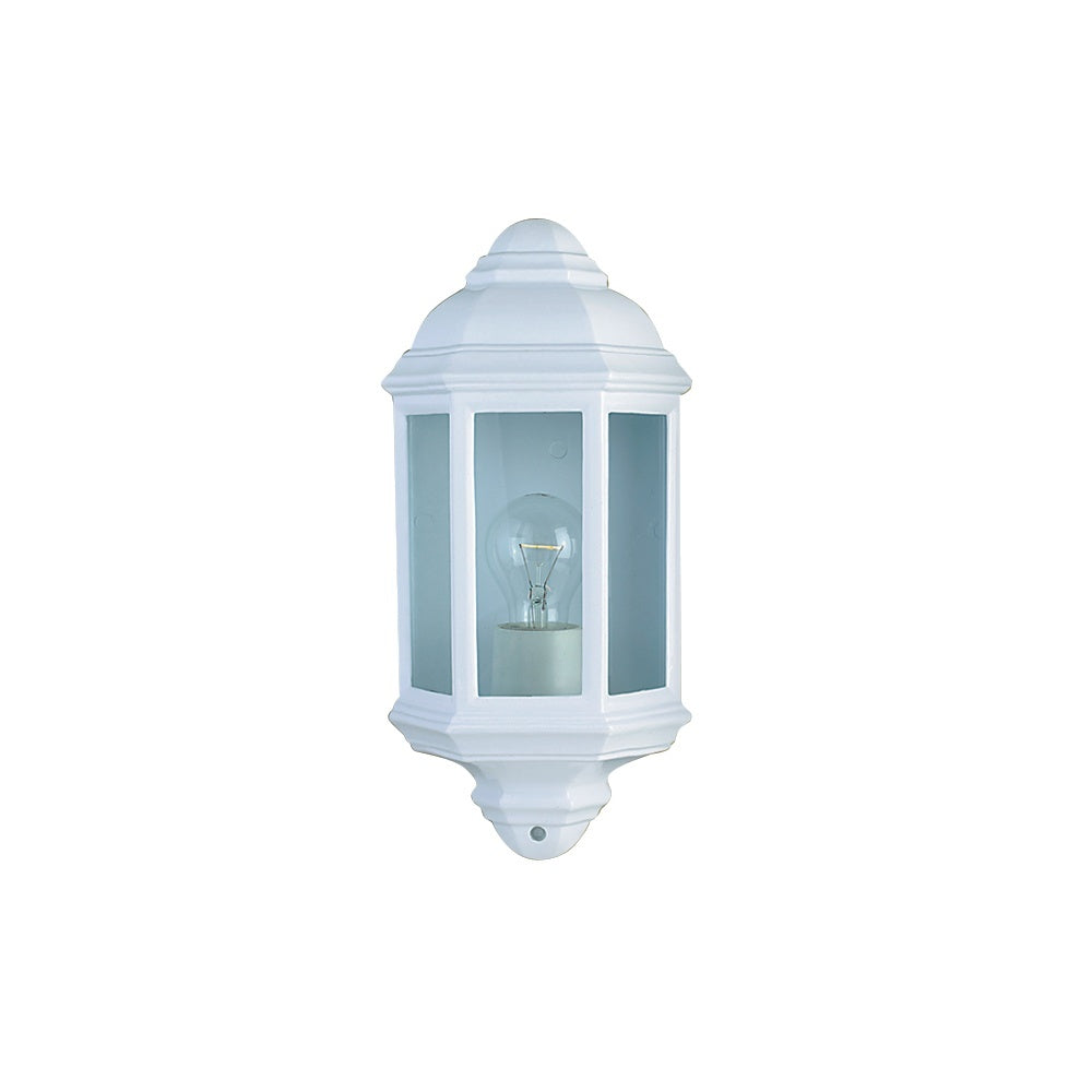 Searchlight 280WH Outdoor & Porch Wall Light White Flush