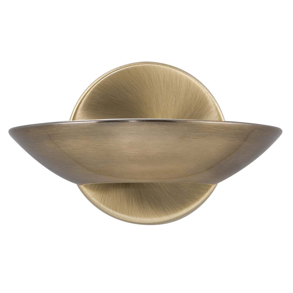 Searchlight 3209AB | LED Uplight Wall Bracket | Antique Brass with Frosted Glass