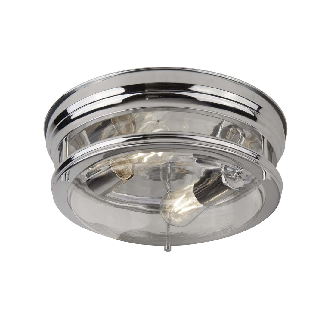 Searchlight 5182CC Edinburgh 2 Light Flush Chrome With Clear Glass