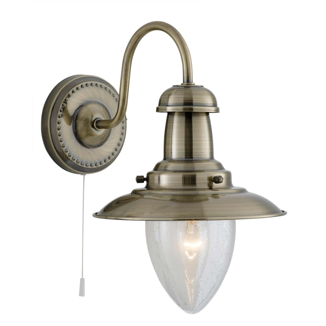 Searchlight 5331-1AB Fisherman Antique Brass Wall Light