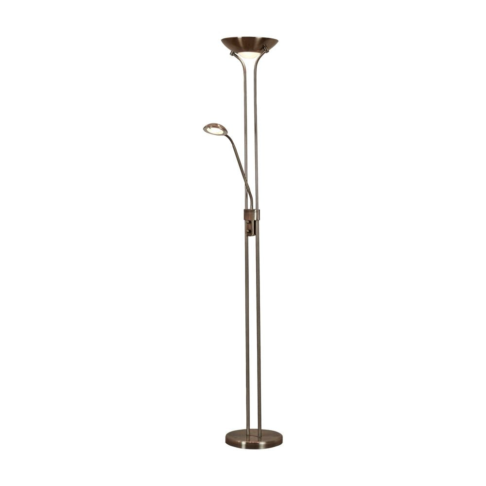 Searchlight 5430AB | LED Mother & Child Floor Lamp | Antique Brass