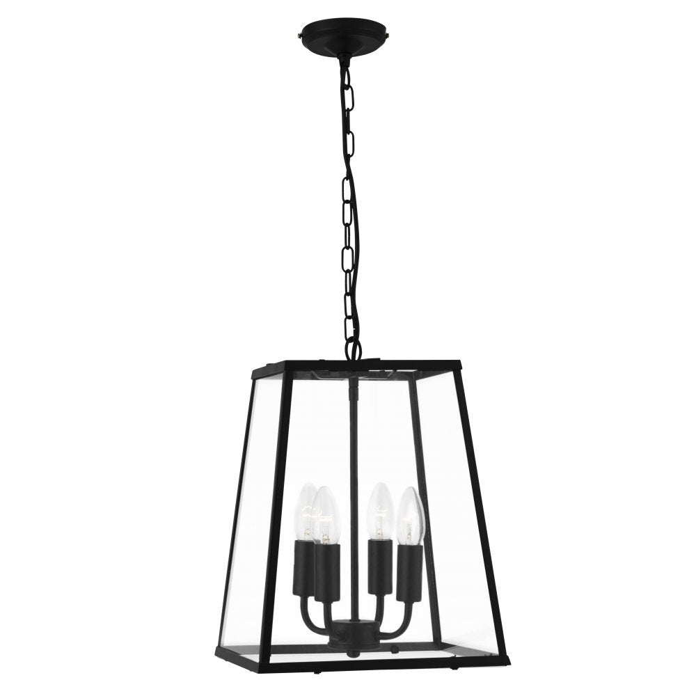 Searchlight 5614BK Voyager - 4 Light Black Pendant
