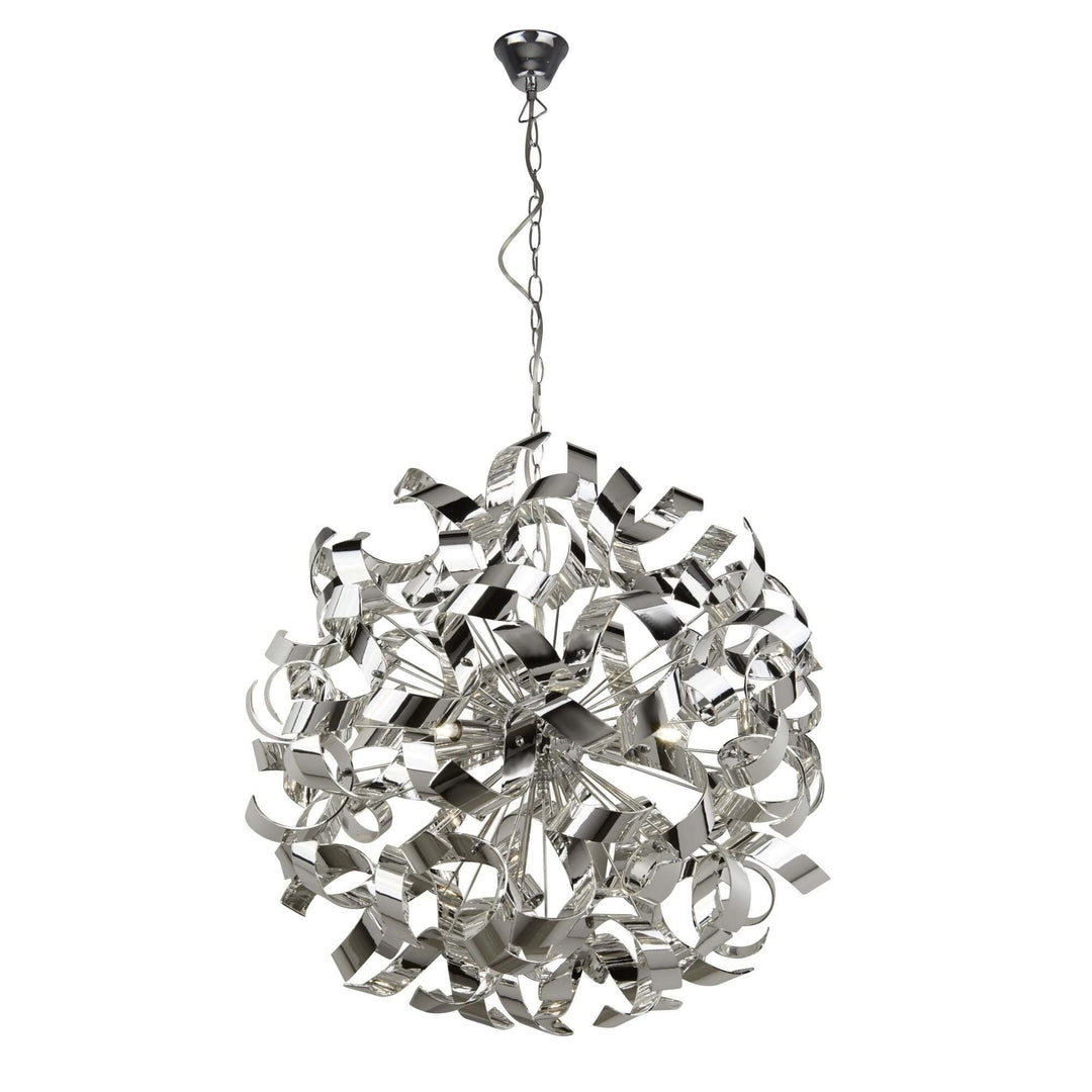 Searchlight 5686-6CC Curls 6 Light Pendant Metal Chrome