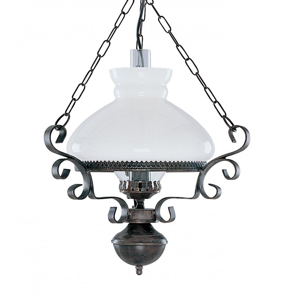 Searchlight 576RU | Hurricane Oil Lantern | Rustic Wrought Iron