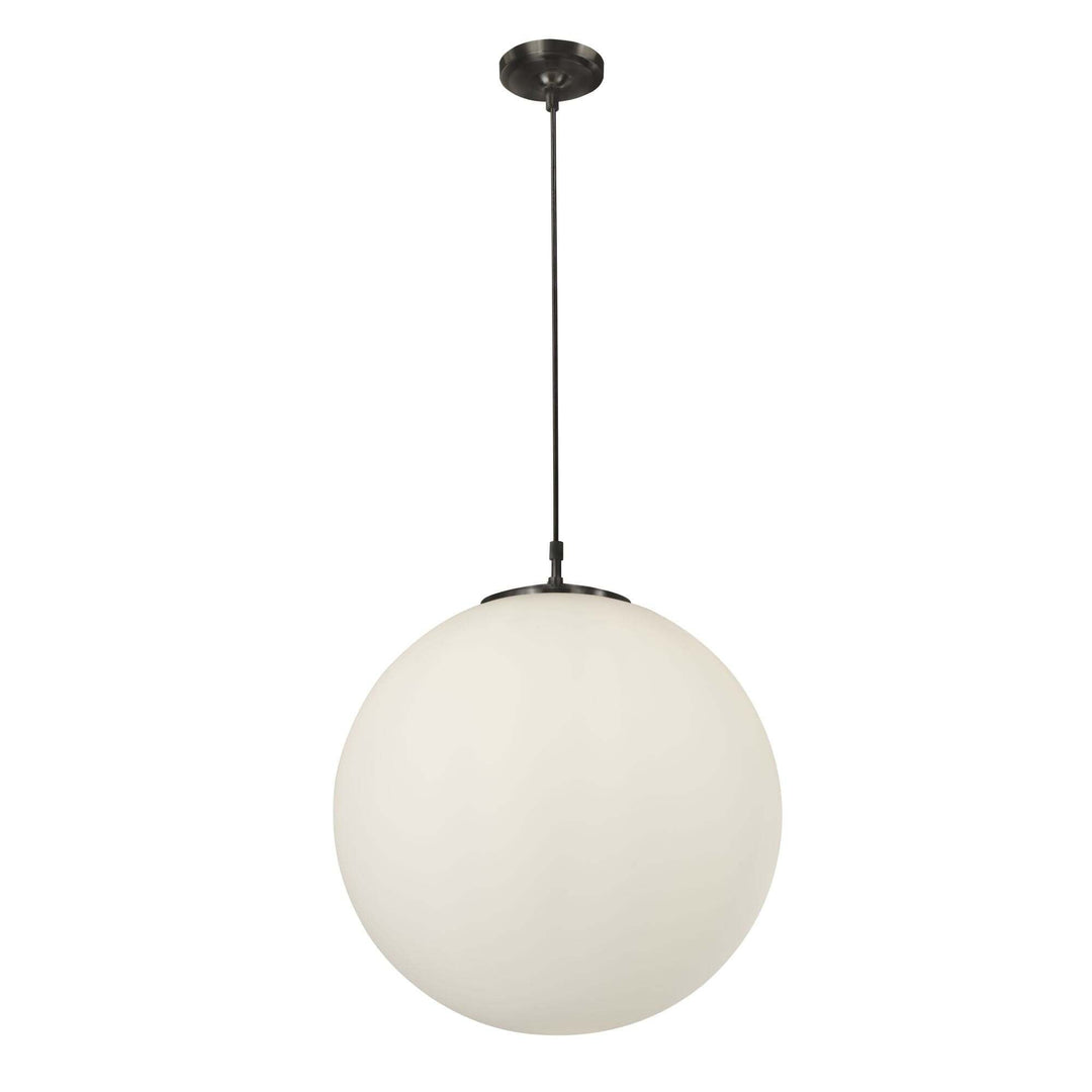 Searchlight 6088 Atom 1 Light Pendant Black Opal Glass