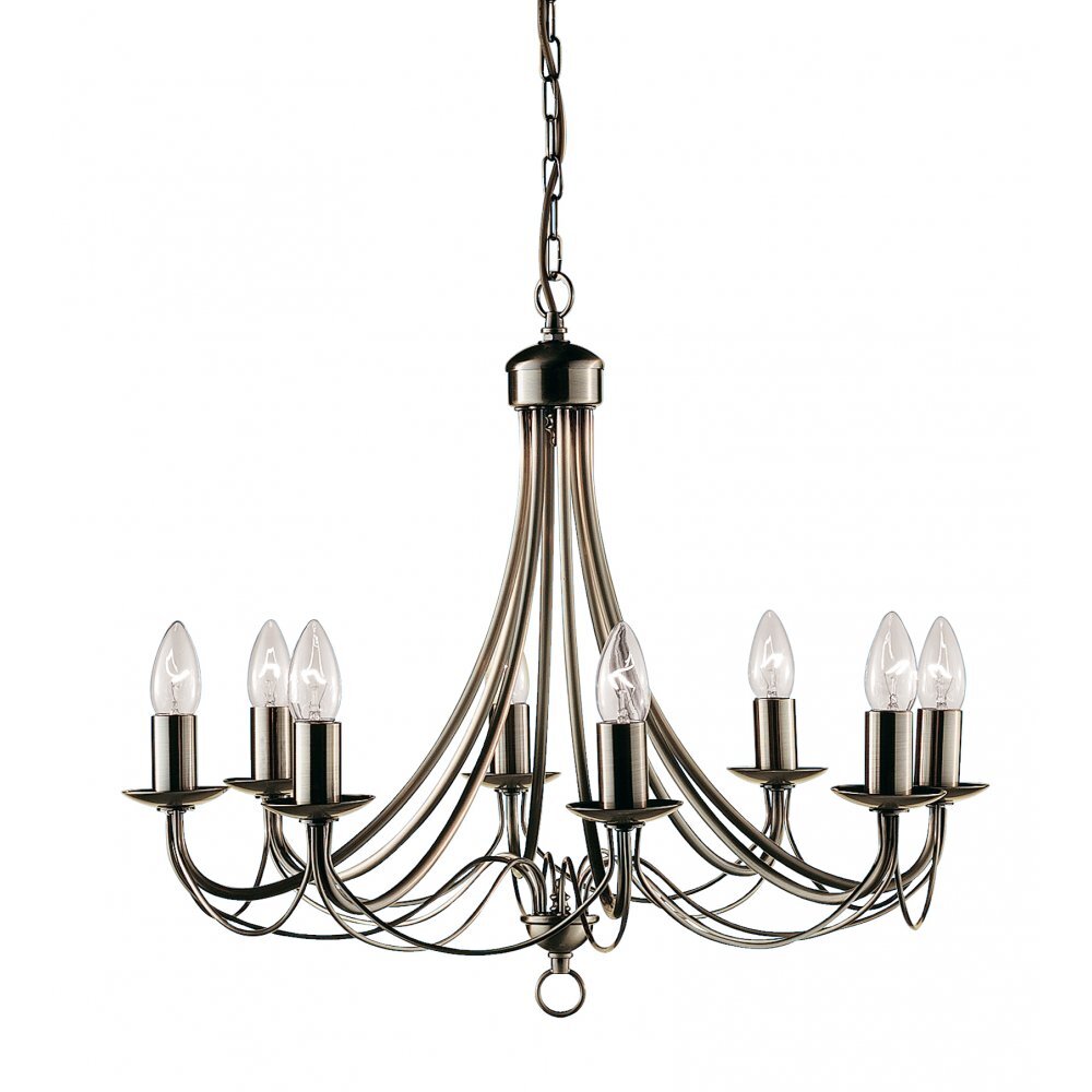 Searchlight 6348-8AB | Maypole | Traditional 8-Light Chandelier | Antique Brass