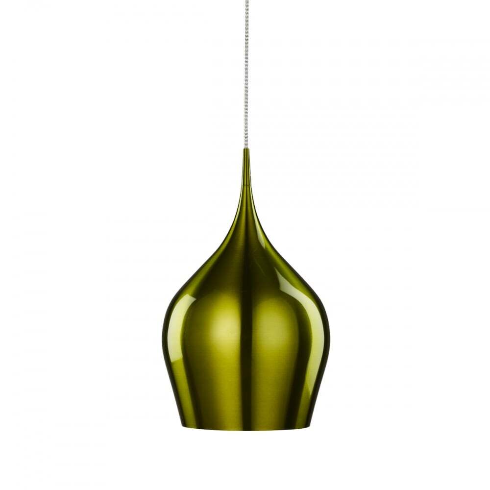 Searchlight 6461-26GR Vibrant 1 Light Green Pendant - Dia 26cm