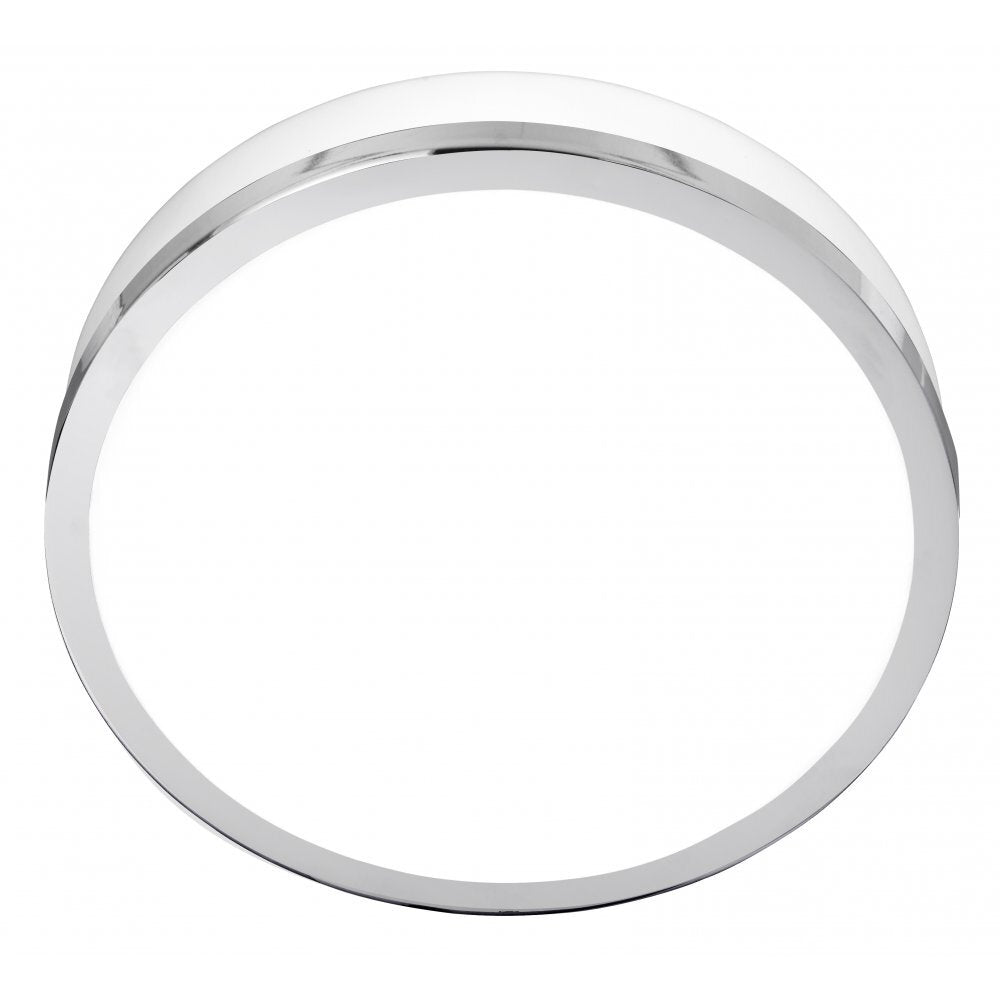 Searchlight 7039-28CC Discs Bathroom 2 Light Flush Ceiling Opal White Glass Shade