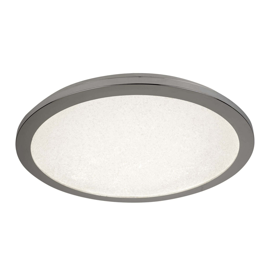 Searchlight 8100-30CC LED Flush Ceiling Light Chrome And Crystal Sand