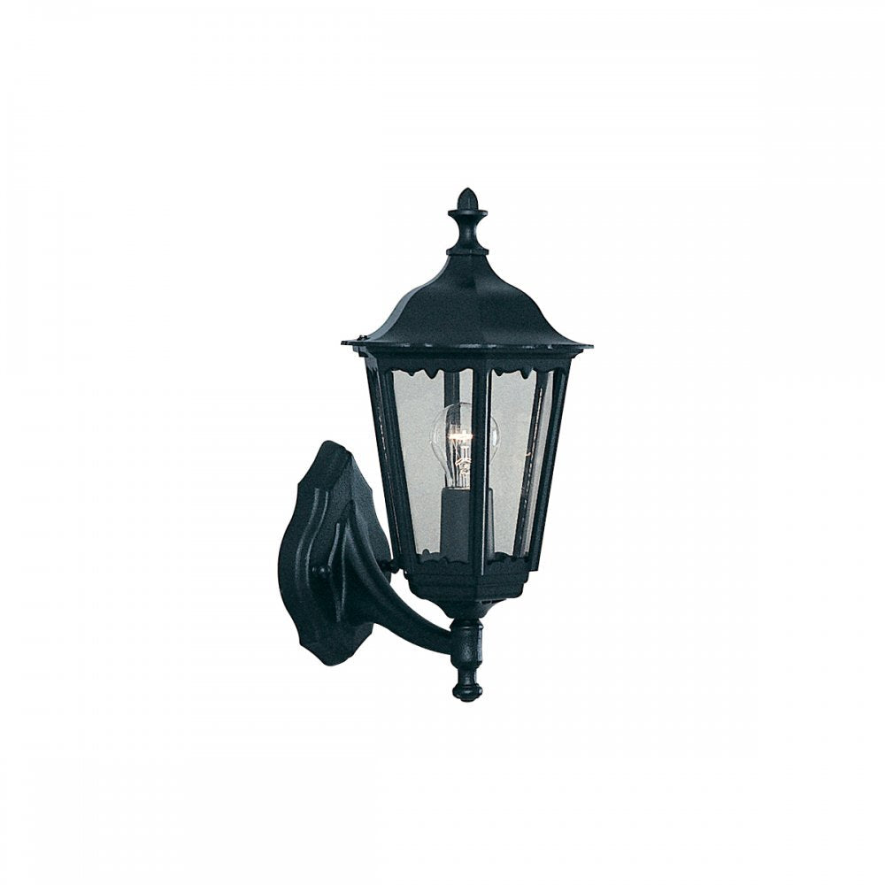 Searchlight 82530BK Alex Outdoor Wall Light - 1 Light Black Uplight