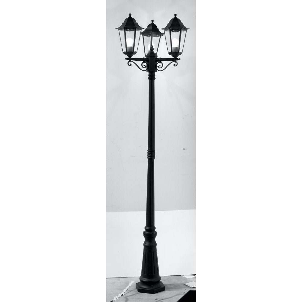 Searchlight 82540BK Alex Outdoor Post Lamp - 3 Light Black Ht 220