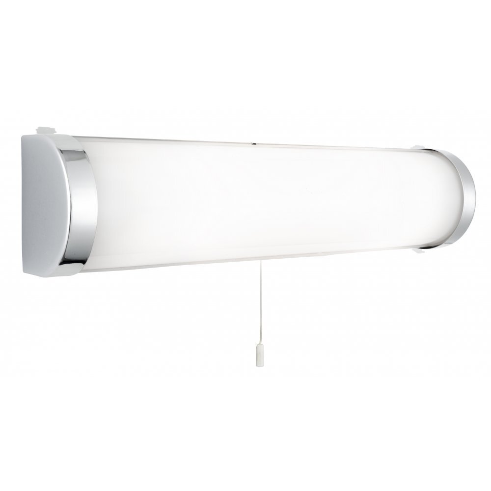 Searchlight 8293CC Poplar Bathroom Light - 2 Light Chrome Wall Bracket - White Glass Tube Ip44