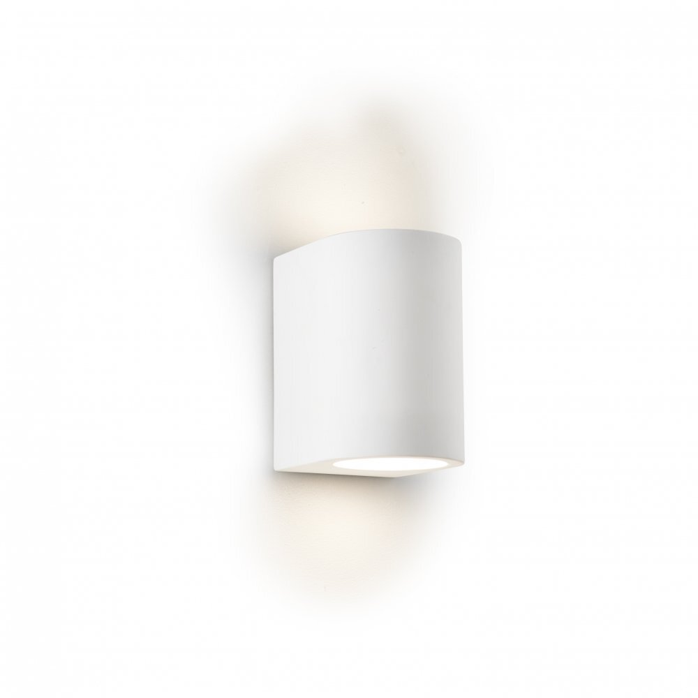 Searchlight 8436 Gypsum G9 White Curved Cylinder Plaster Wall Light