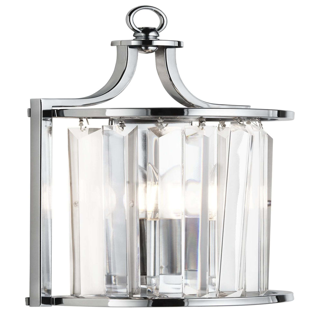 Searchlight 8571CC Victoria 1 Light Wall Light Chrome With Crystal Glass
