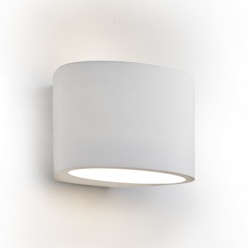Searchlight 8721 Gypsum G9 Oval White Plaster Wall Light