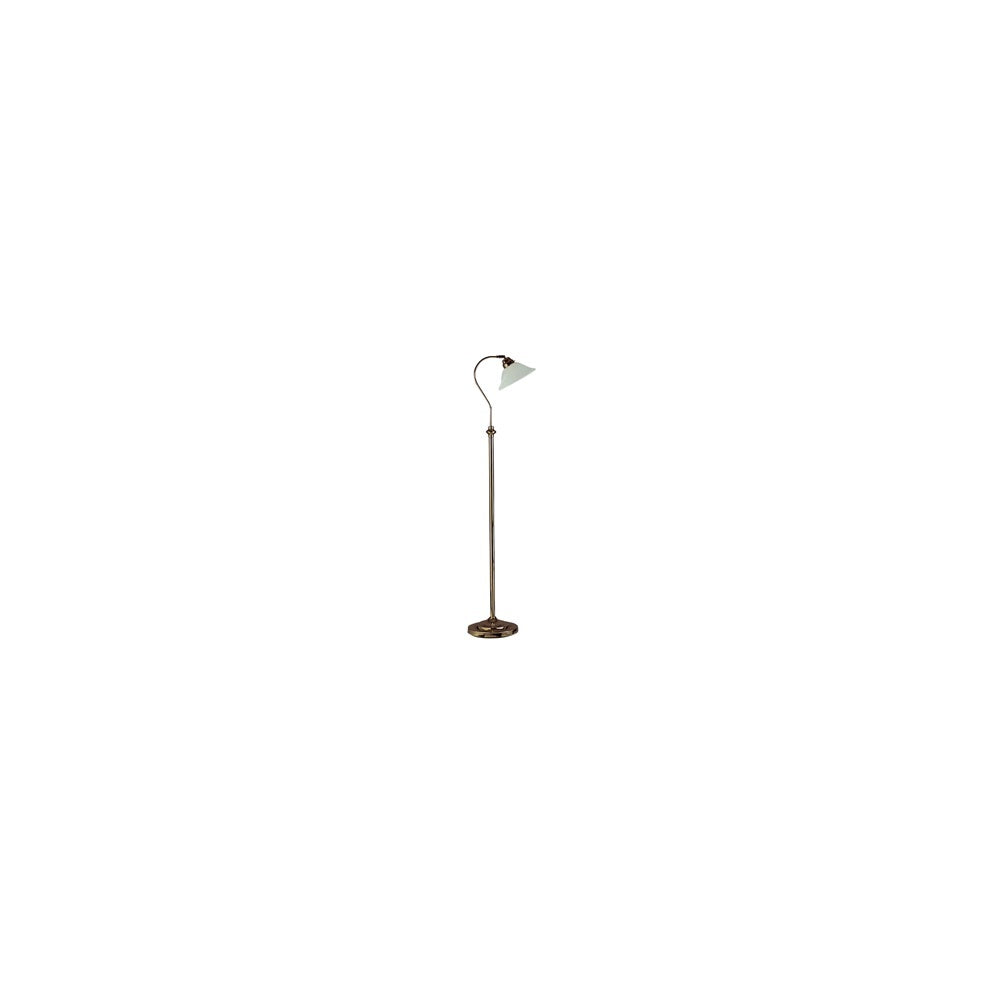 Searchlight 9122AB Adjustable Floor Lamp - Antique Brass Cw Scavo Glass