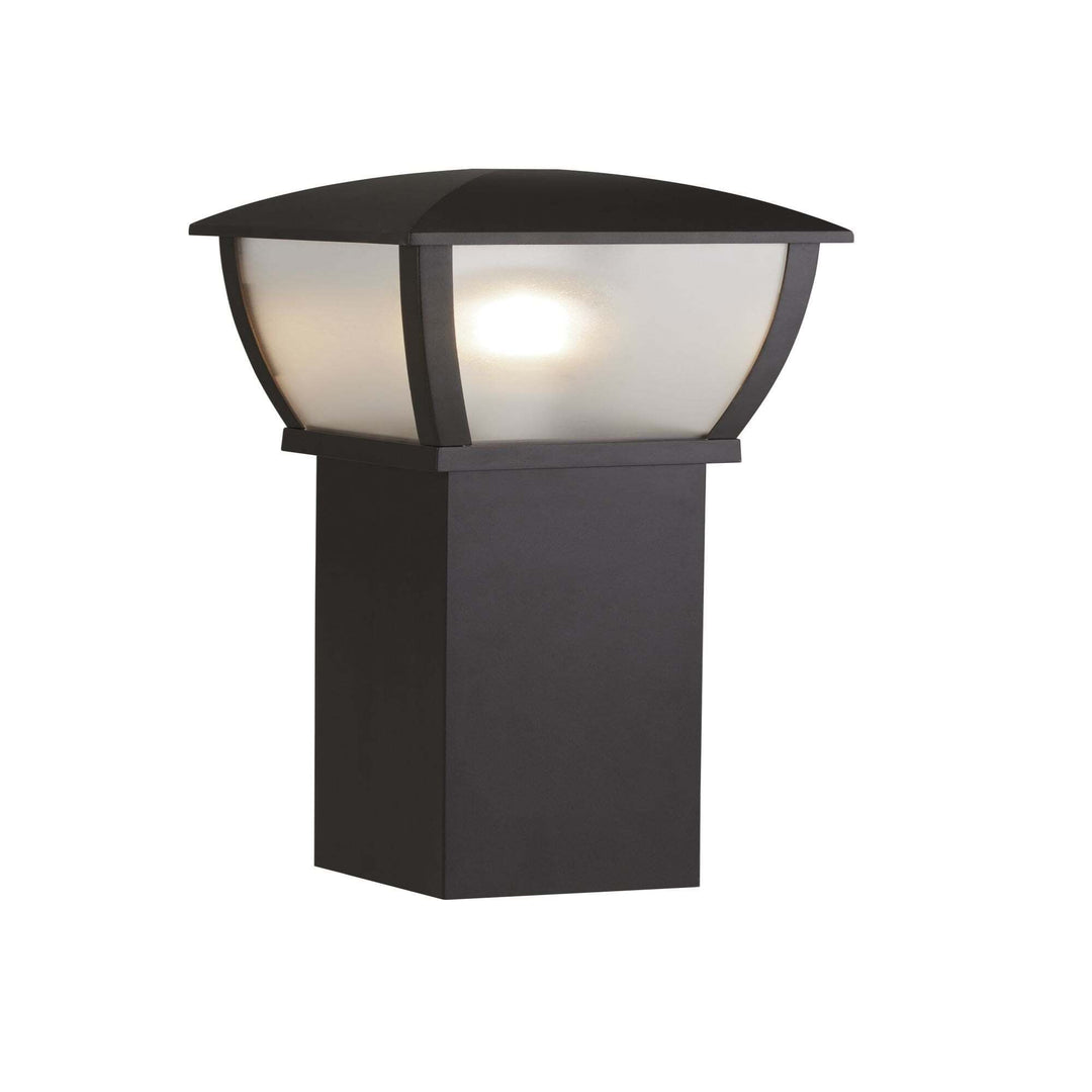 Searchlight Lighting 6591-730 Seattle Outdoor Post (730mm) Black With Clear Frosted Panels