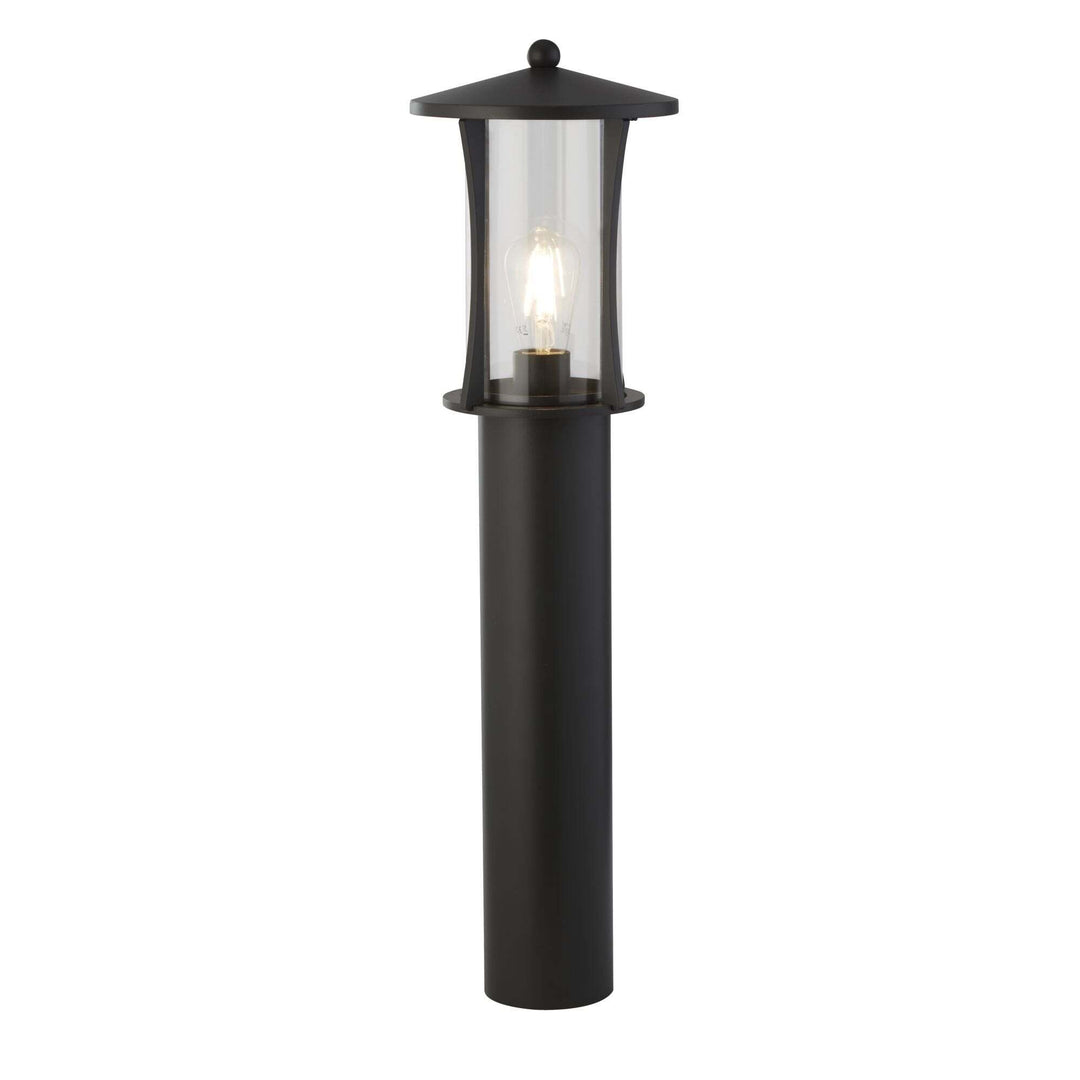 Searchlight Lighting 8478-730 Pagoda 1 Light Outdoor Post (730mm)Black With Clear Glass
