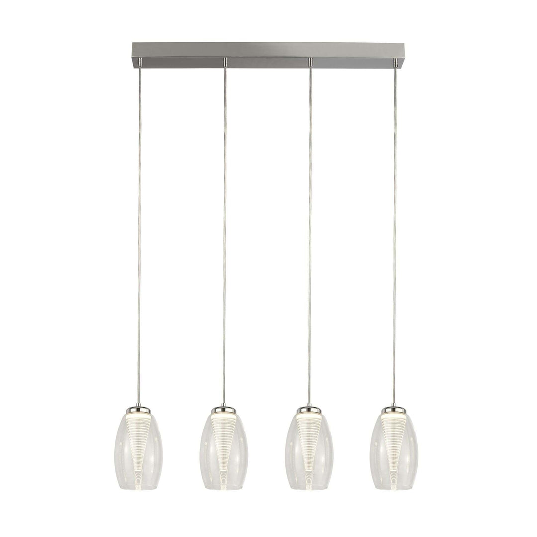Searchlight Lighting 97292-4CL Cyclone 4 Light Bar Pendant With Clear Glass