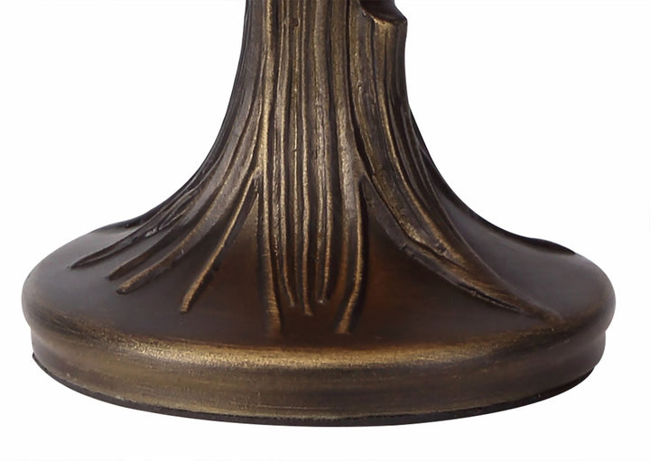 Nelson Lighting NL82739 Heidi Tiffany Table Lamp Black/Gold, Purple/Pink/Crystal Shade