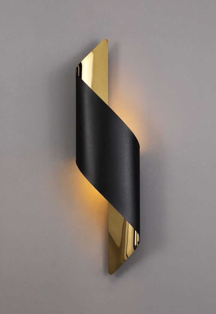 Nelson Lighting NL82769 Kally LED Wall Lamp Large Sand Black/Gold