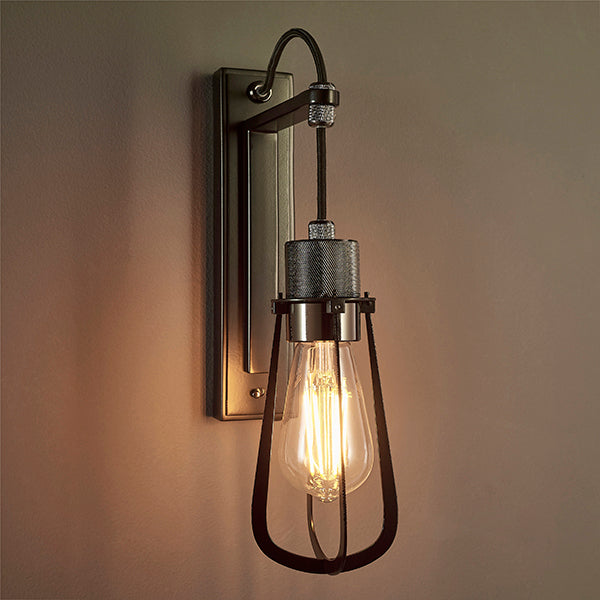Endon 80950 1 Light Wall Light Black Chrome Plate & Matt Black