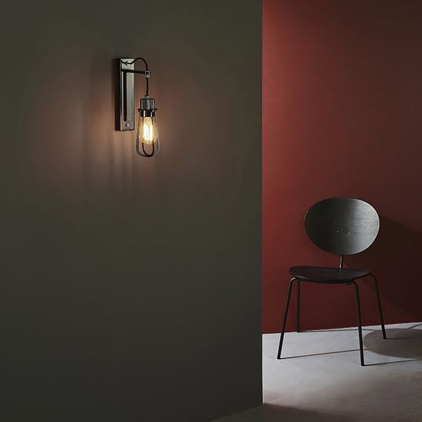 Endon 80950 1 Light Wall Light Black Chrome Plate & Matt Black