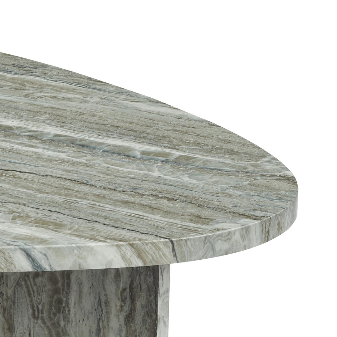 Dar 001ISI002 Isidro Side Table Brown Stone Effect