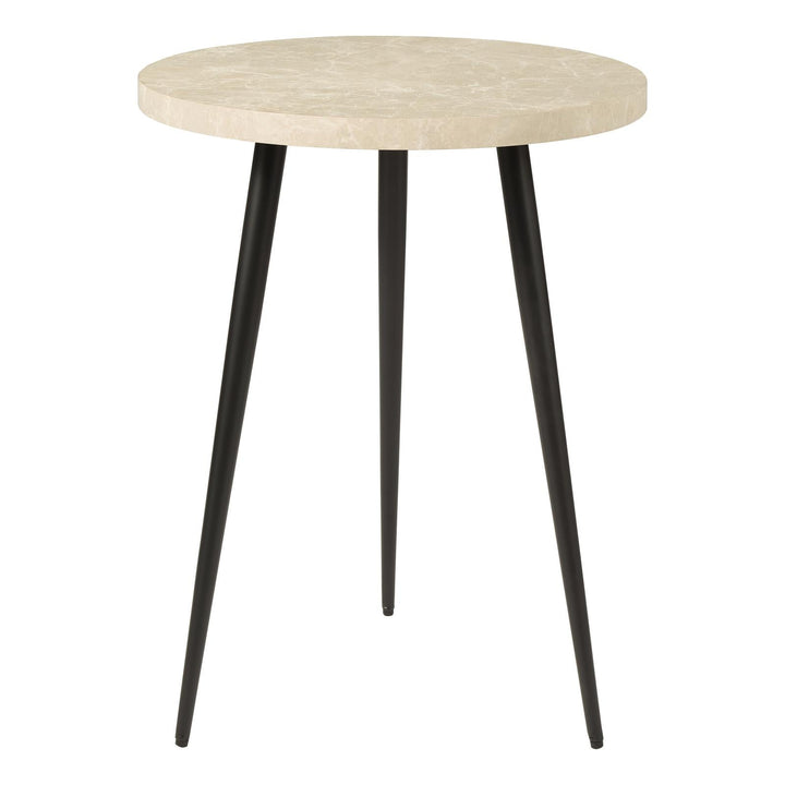Dar 001NUS001 Nusa Side Table Grey Marble Effect and Matt Black