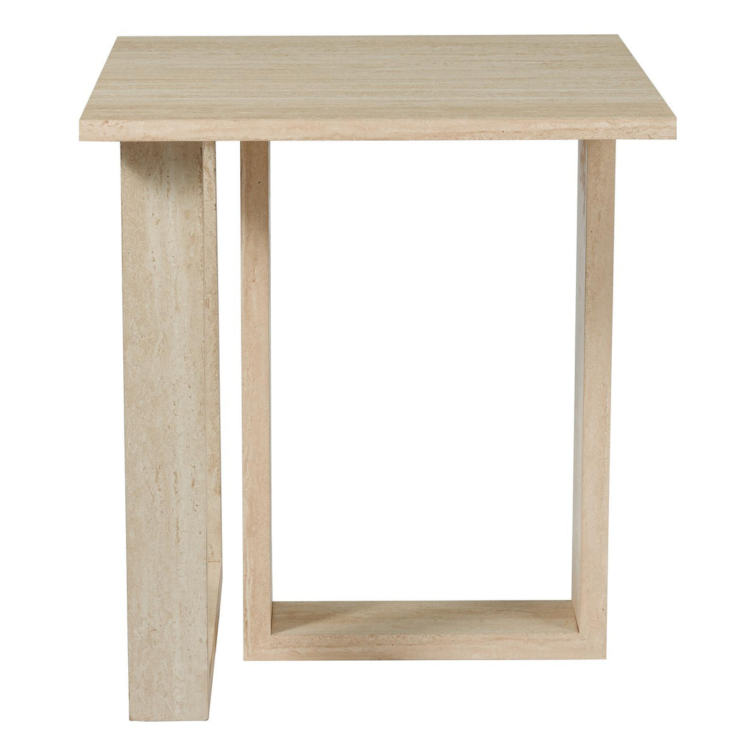 Dar 001PRU001 Prue Side Table Travertine Effect