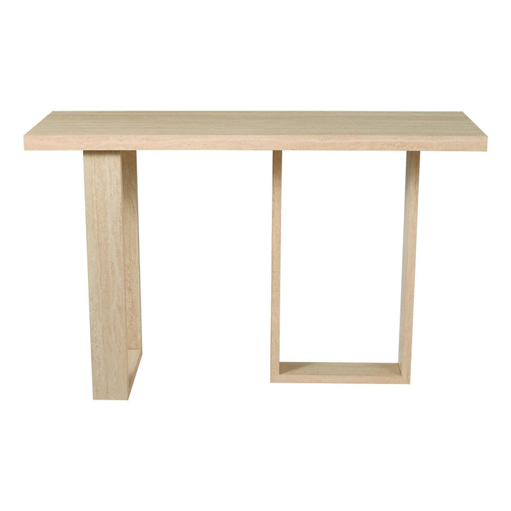 Dar 001PRU002 Prue Console Table Travertine Effect