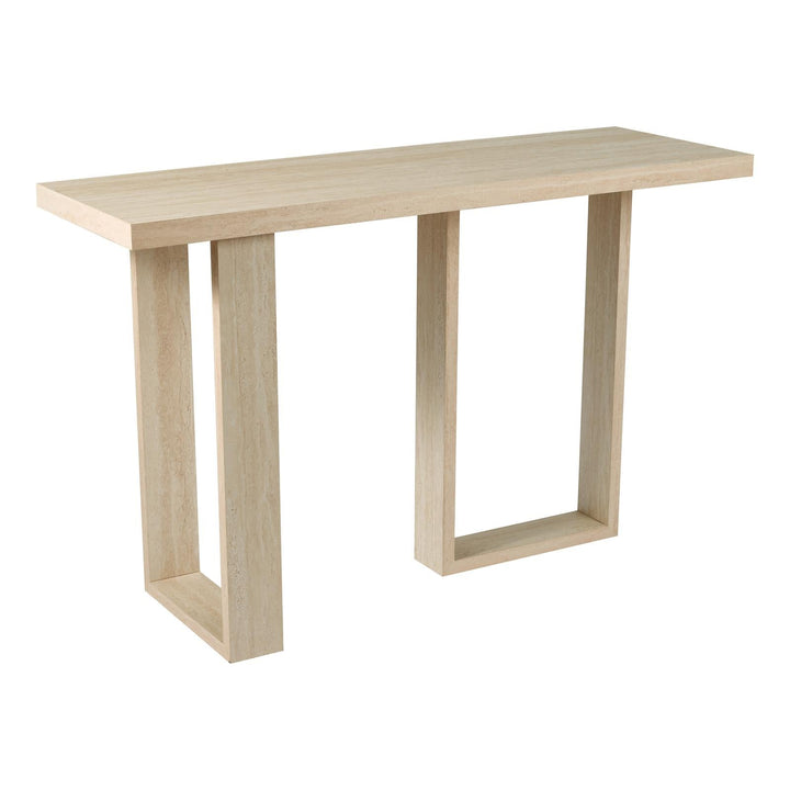 Dar 001PRU002 Prue Console Table Travertine Effect