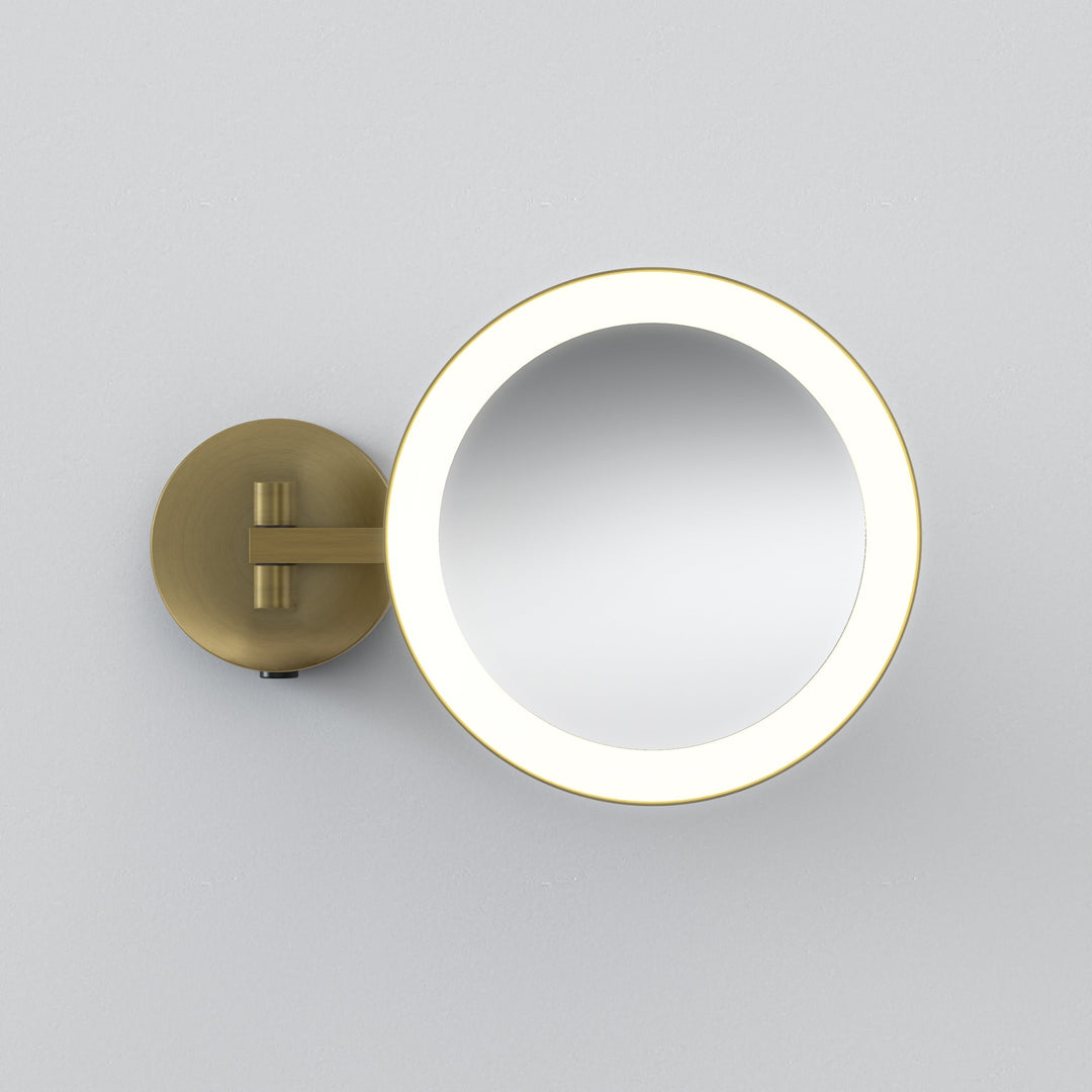 Astro 1373027 Mascali Round LED Bathroom Mirror Matt Brushed Brass
