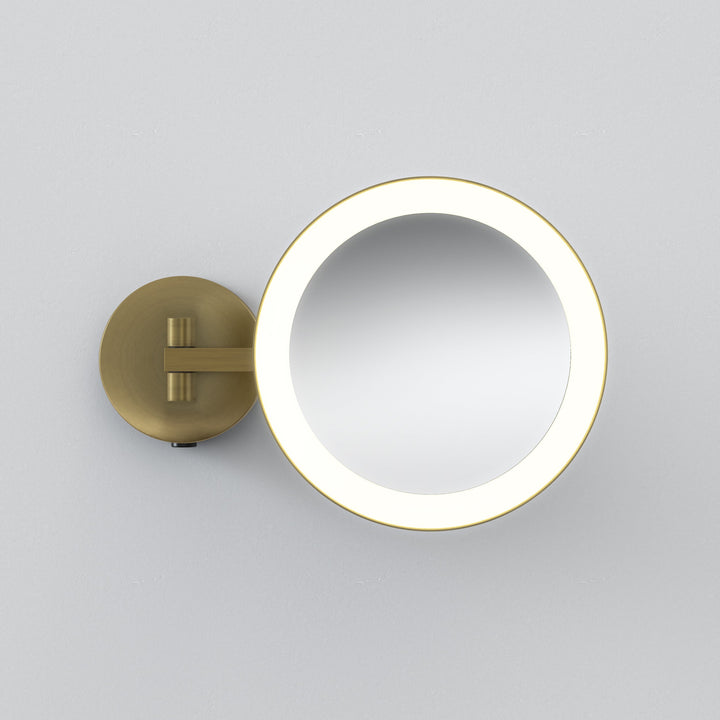 Astro 1373027 Mascali Round LED Bathroom Mirror Matt Brushed Brass