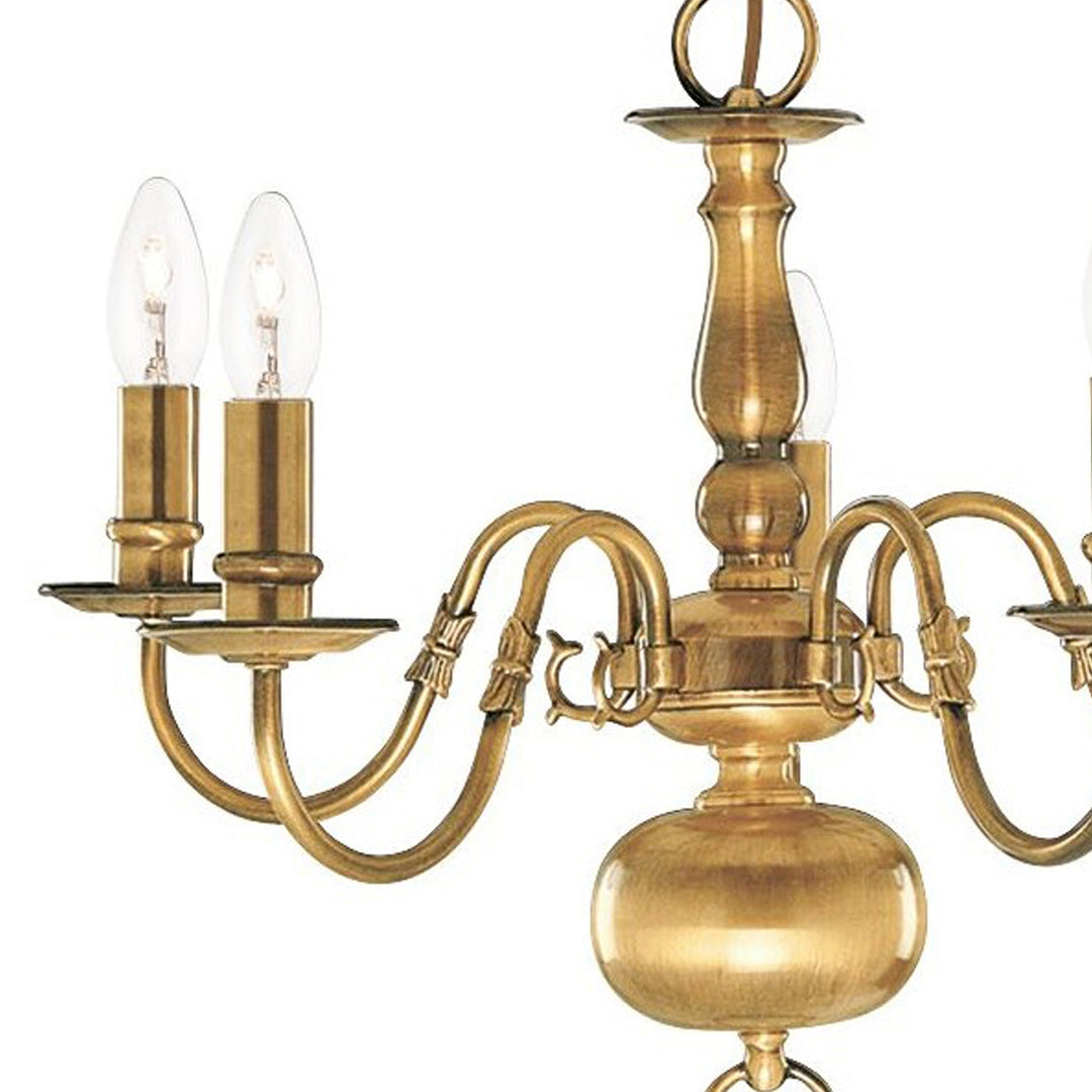 Searchlight 1019-5AB Flemish - 5 Light Ceiling Antique Brass