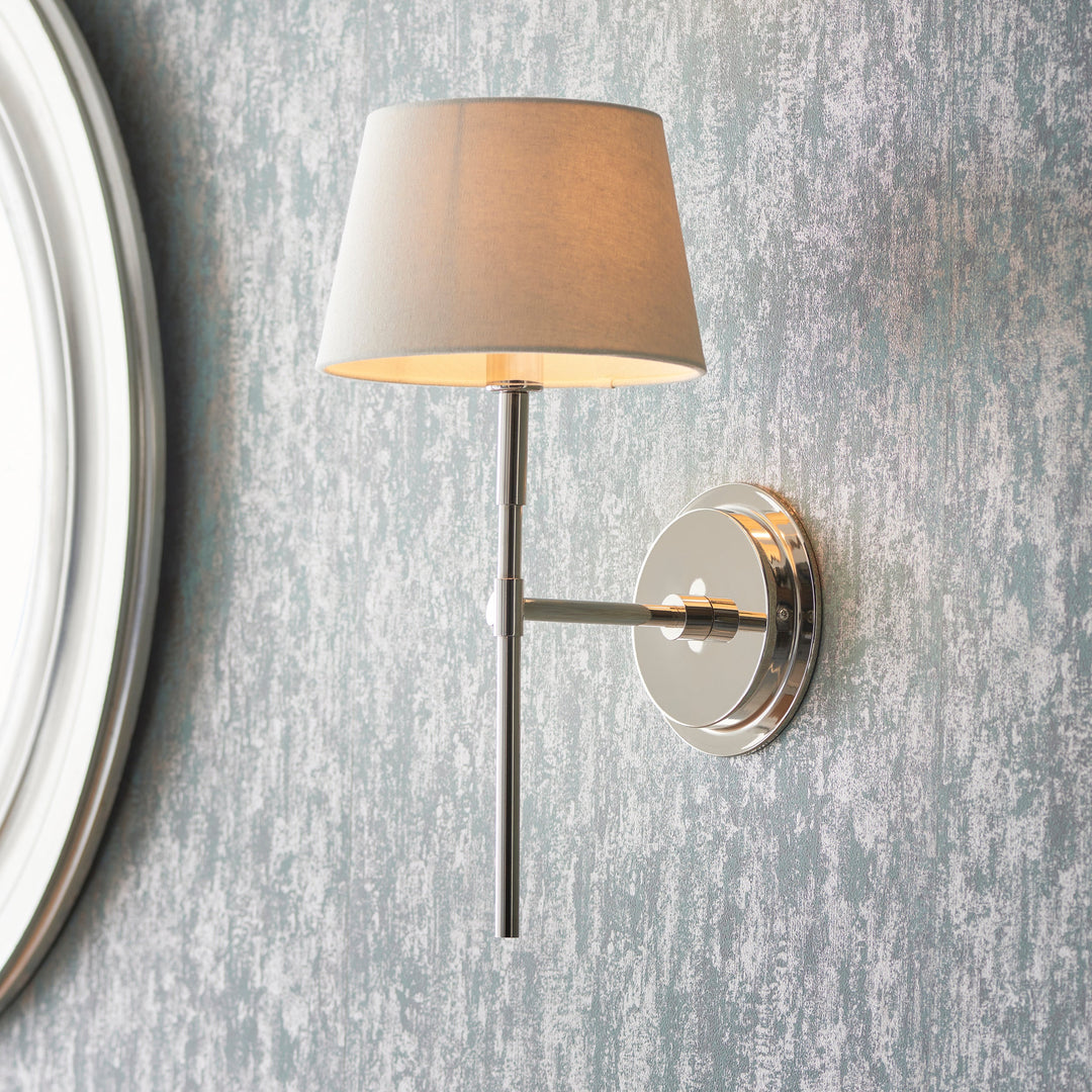 103358 Rennes &amp; Cici Wall Light Nickel Ivory
