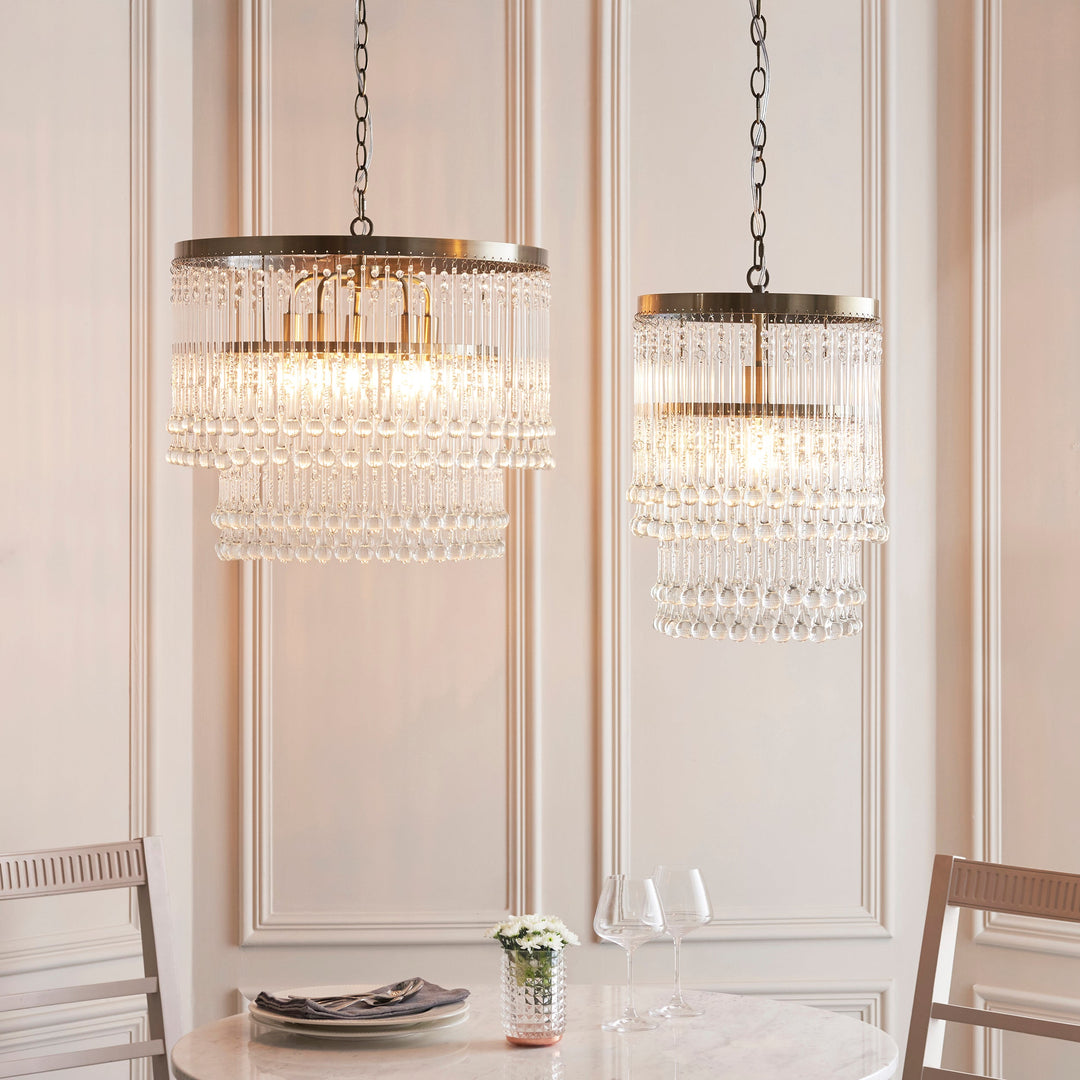 104504 Genevieve 5 Light Pendant Brass