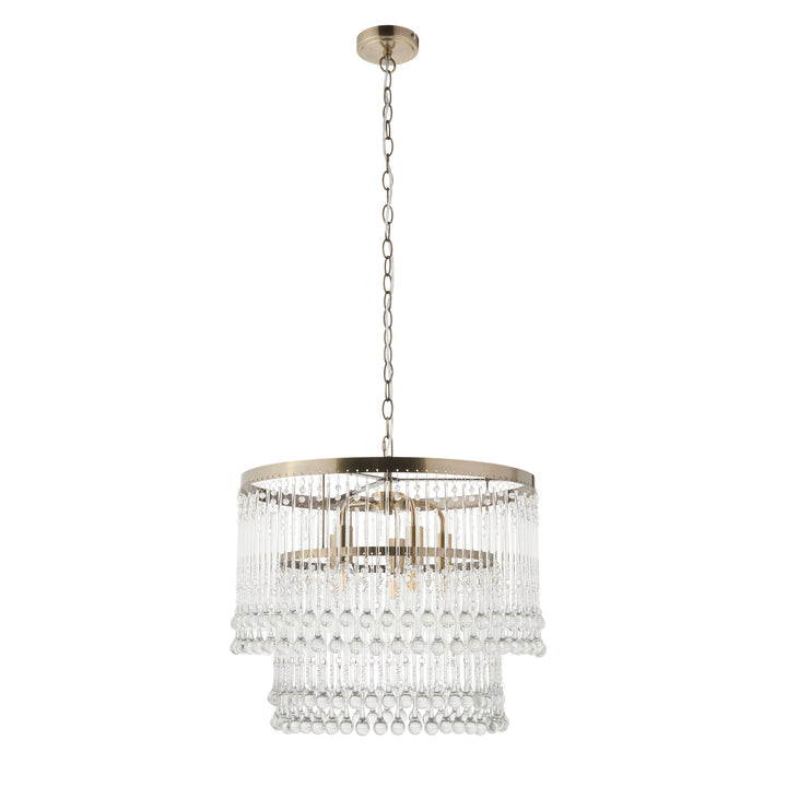 104504 Genevieve 5 Light Pendant Brass