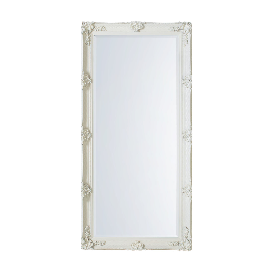 Nelson Lighting NL1409494 Cream Wood Rectangle Leaner Mirror