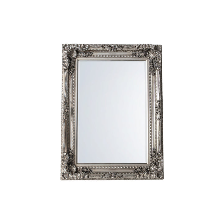 Nelson Lighting NL1409556 Silver Leaf Finish Medium Rectangle Mirror