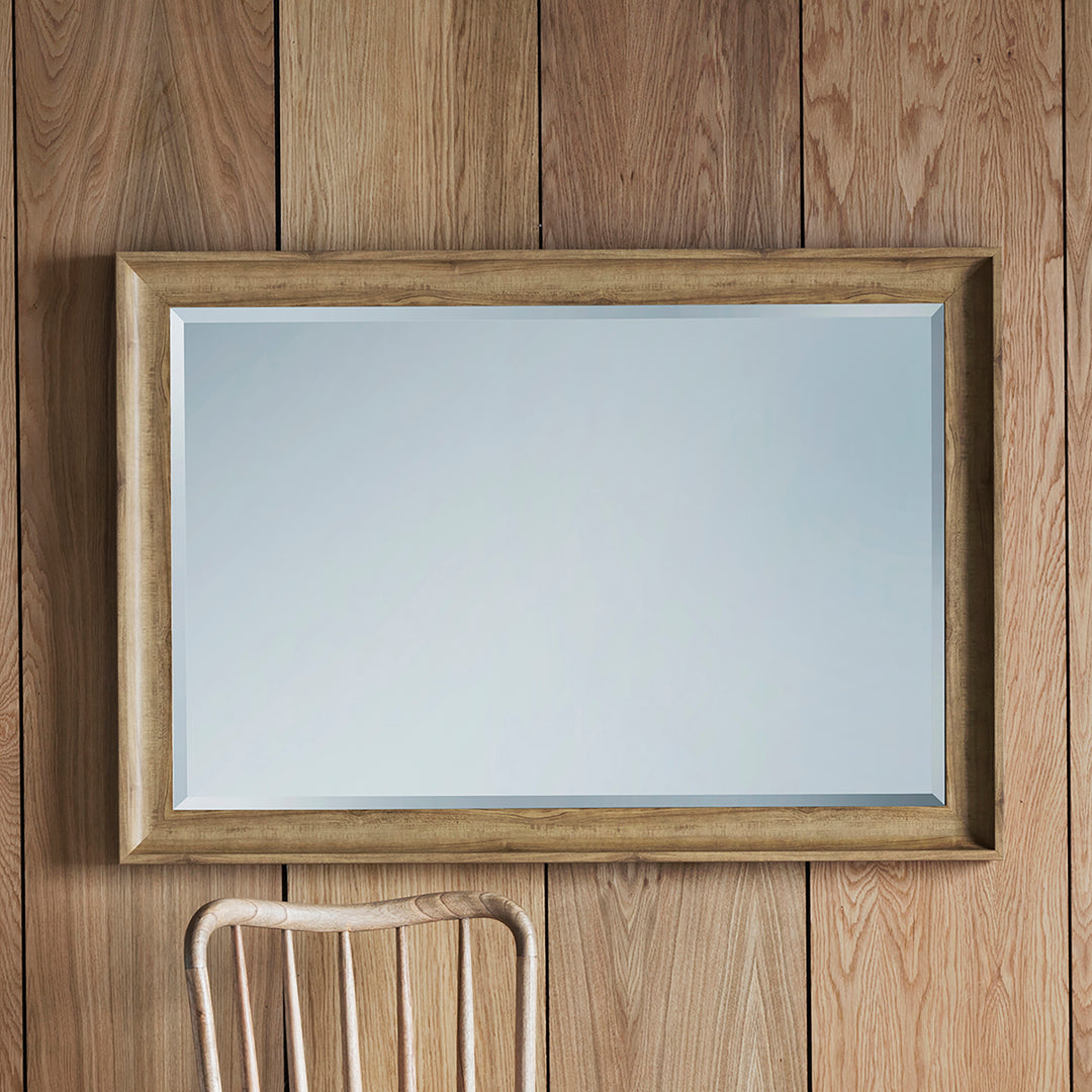 Nelson Lighting NL1409609 Oak Rectangle Mirror